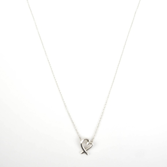 TIFFANY & CO Sterling Silver Heart Necklace 1415 - Picture 2 of 6